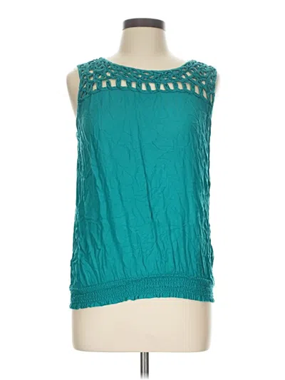 Pre-owned Twenty One Sleeveless Blouse In Teal