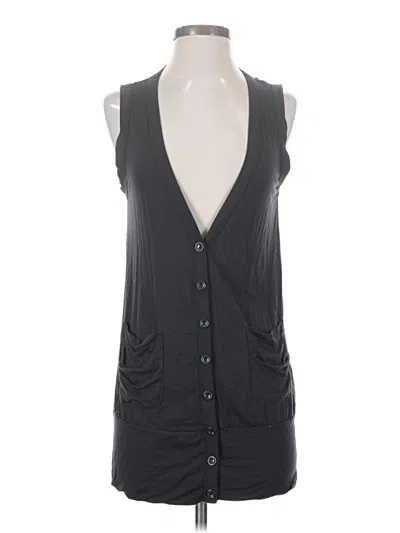 Pre-owned Twenty One Sleeveless Button Down Shirt In Black