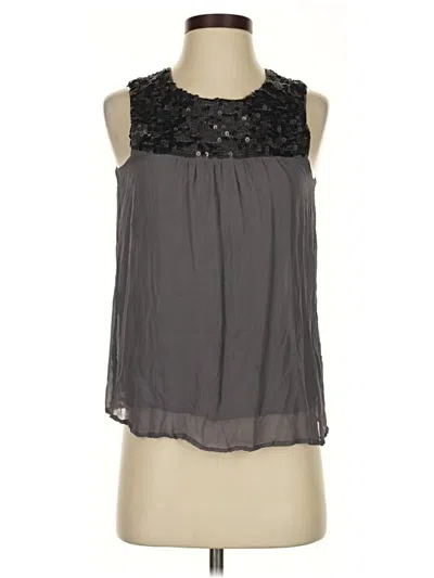Pre-owned Twenty One Sleeveless Silk Top Gray Halter Neckline Tops