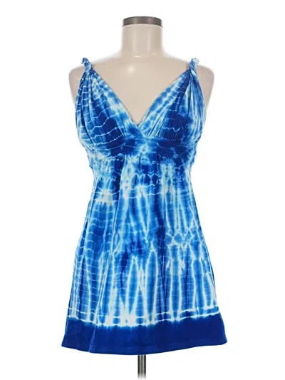 Pre-owned Twenty One Sleeveless Top Blue Halter Neckline Tops