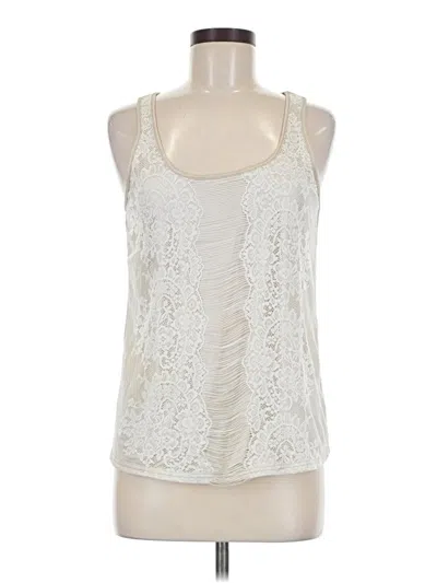 Pre-owned Twenty One Sleeveless Top Ivory Halter Neckline Tops