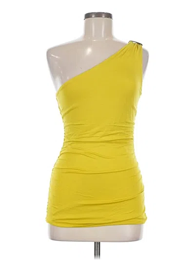Pre-owned Twenty One Sleeveless Top Yellow One Shoulder Neckline Tops