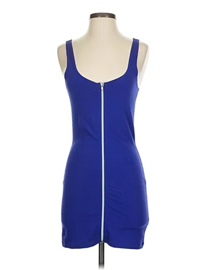 Pre-owned Twenty One Tank Top Blue Strapless Neckline Tops
