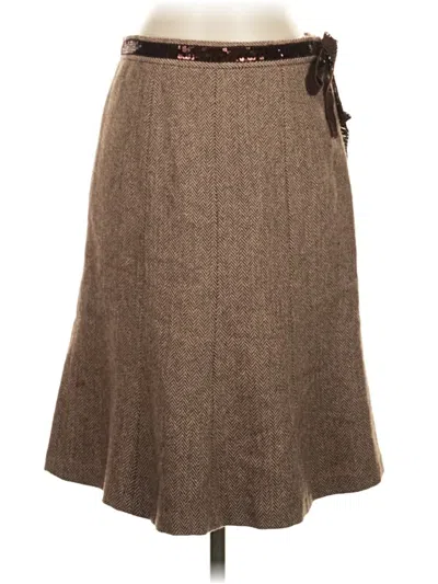 Pre-owned Twenty One Wool Skirt In Brown