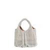 Twentyfourhaitch Bucket Bag With Double Handle In Silver