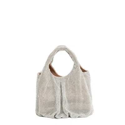 Twentyfourhaitch Bucket Bag With Double Handle In Silver