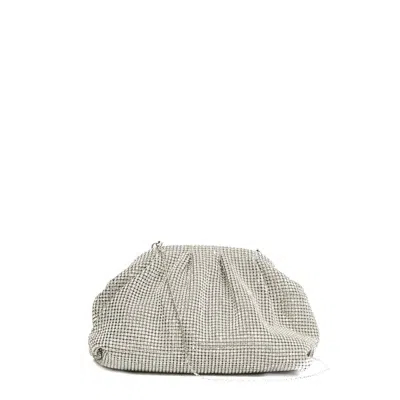 Twentyfourhaitch Gathered Design Clutch With Strass Finish