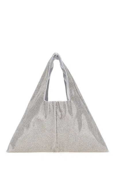 Twentyfourhaitch Shoulder Bags. In Silver