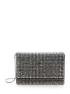 TWENTYFOURHAITCH SPLENDENTE CLUTCH FULLY CRYSTALS CON TRACOLLINA SGANCIABILE. 17,5 X 11,5 X 8 CM