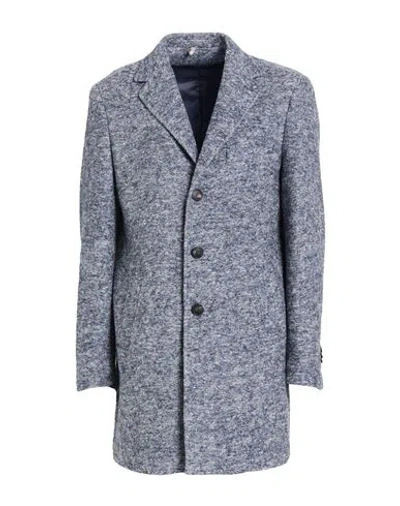 Twenty-one Man Coat Blue Size 44 Polyester, Virgin Wool, Cotton In Gray