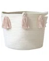 Twig And Tassel Medium Tassel Basket