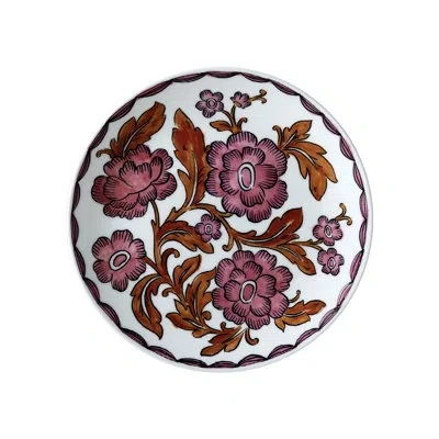 Twig New York 8.5" Bone China Salad Or Dessert Plate In Brown;white;pink