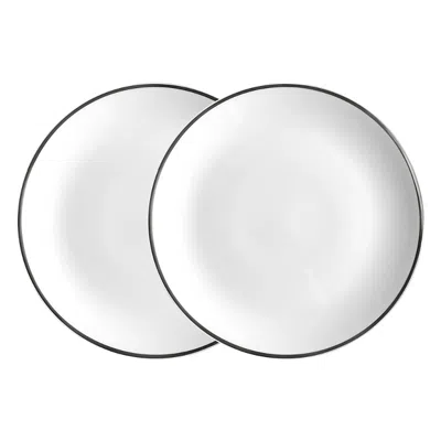 Twig New York Alex Platinum 8 Salad Dessert Plate, Set Of 2 In Silver