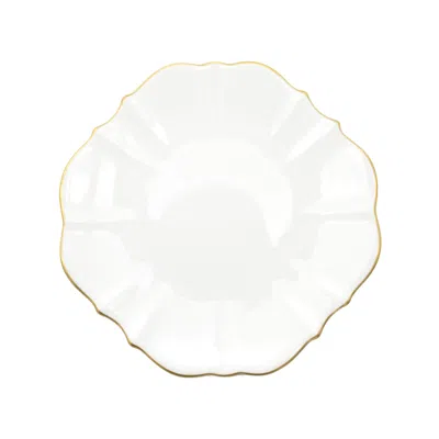 Twig New York Amelie - Brushed Gold - 11 In. Dinner Plate In White