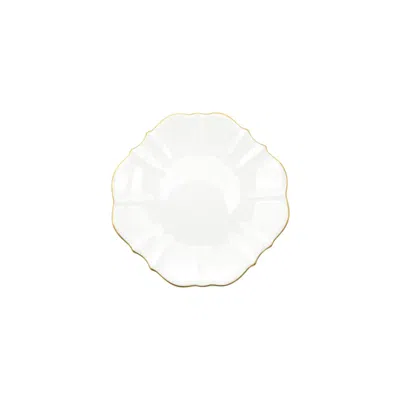 Twig New York Amelie - Brushed Gold - 7 In. Bread & Butter Plate In White