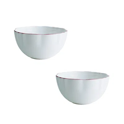 Twig New York Amelie - Roseate - Set Of Two Fruit & Nut Bowls In Brown
