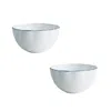 Twig New York Amelie - Brushed Gold - Set Of Two Fruit & Nut Bowls In Blue/brown
