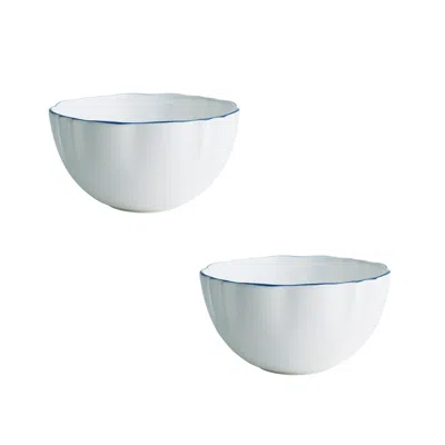 Twig New York Amelie - Royal Blue - Set Of Two Fruit & Nut Bowls In Multi