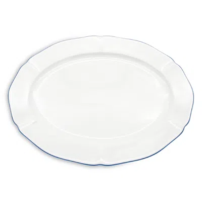 Twig New York Amelie 14 Oval Platter In Blue/white