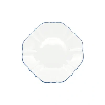 Twig New York Amelie Brushed Gold 8.5" Bone China Salad Plate In Royal Blue