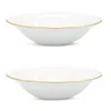 Twig New York Amelie Brushed Gold 9 Soup Pasta Bowl, Set Of 2