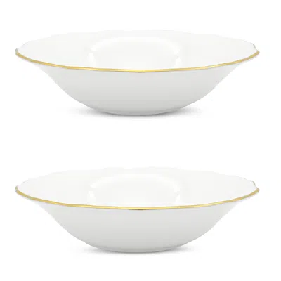 Twig New York Amelie Brushed Gold 9 Soup Pasta Bowl, Set Of 2