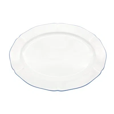Twig New York Amelie Brushed Rim 14" Oval Platter In Royal Blue