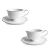 Twig New York Amelie Espresso Cup & Saucer, Set Of 2 In Pink/white