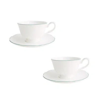 Twig New York Amelie Forest Green Mug In White,green