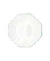 Twig New York Amelie Forest Green Rim 8.5" Salad Plate In White