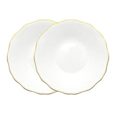 Twig New York Amelie Set Of 2 Soup & Pasta Bowl In Gold