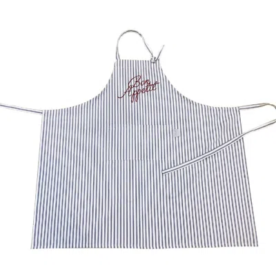 Twig New York Bib Apron - Blue Stripe