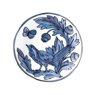 Twig New York Blue Bird 7.5" Bone China Appetizer Plate