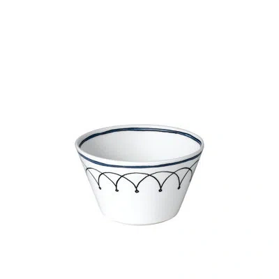 Twig New York Blue Bird Bone China Dessert/rice Bowl In Blue;black;white