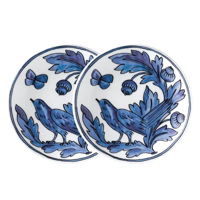 Twig New York Blue / White H. Blue Bird - Set Of Two Appetizer Plates