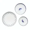 Twig New York Blue / White Heritage - Blue Bird - Assorted Set Of Three, Canapé Dishes - S, M & L