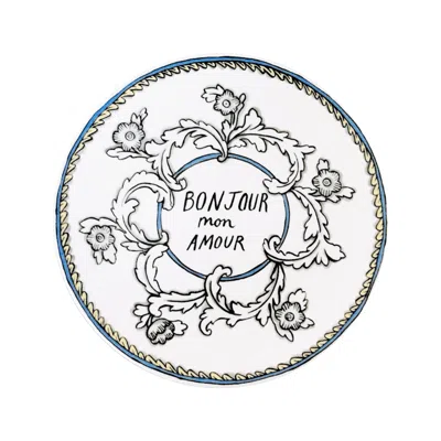 Twig New York Bonjour Mon Amour - 8 In. Salad Plate In White