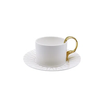 Twig New York Cutlery - Cup & Saucer - Fork Handle In Multi