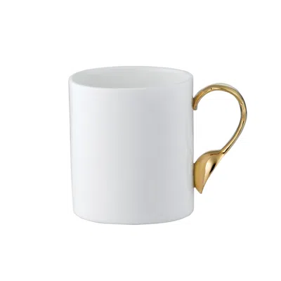 Twig New York Cutlery - Oval Mug With Gold Handle In Yellow