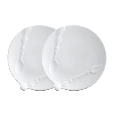Twig New York Cutlery 7" Bone China Appetizer Plate In White