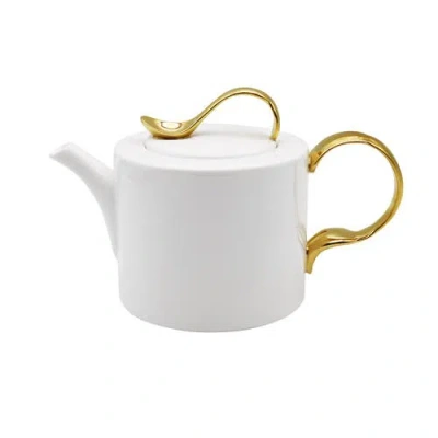 Twig New York Cutlery Low Teapot In White