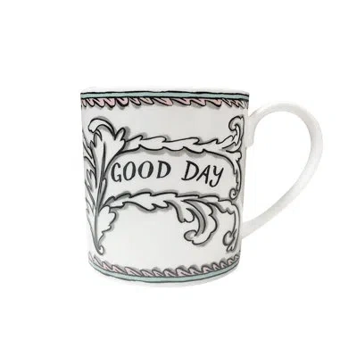 Twig New York Enjoy Bone China Coffee Mug In Black;white