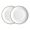 Twig New York Silver Alex Platinum - Set Of Two, 8 In. Salad / Dessert Plate In Gold/white