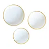 Twig New York Golden Edge Canape Plates - Set Of 3 In Yellow