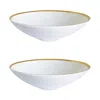 Twig New York Golden Edge 8 Soup Pasta Bowl, Set Of 2