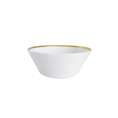 Twig New York Golden Edge Cereal/soup Bowl In White;gold