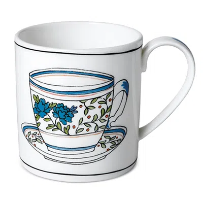 Twig New York H. Bachelor Button Mug Number 1 In White