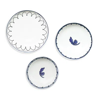 Twig New York H. Blue Bird Assorted Canape Dishes, Set Of 3