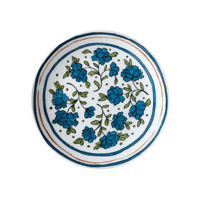 Twig New York H.bachelor Button - 8 In. Salad Plate In White