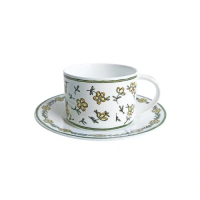 Twig New York Heritage Daisy Chain Cup And Saucer In Multi